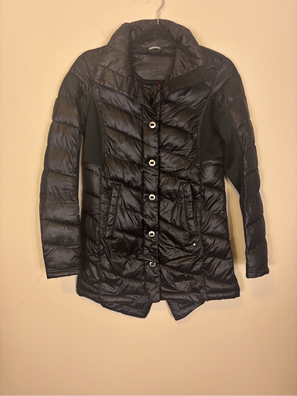 Spyder Women’s Black Button Front Puffer Coat Jacket XS